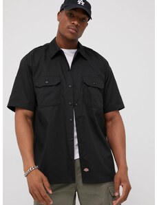 Košulja Dickies za muškarce, boja: crna, regular, s klasičnim ovratnikom