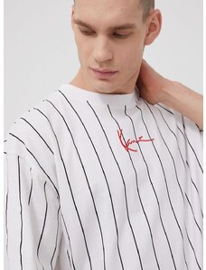Pamučna majica Karl Kani boja: bijela, s uzorkom