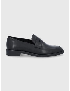 Kožne mokasinke Vagabond Shoemakers Frances za žene, boja: crna, ravna potpetica