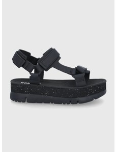 Kožne sandale Camper Oruga Up za žene, boja: crna, s platformom