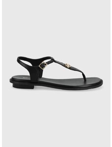 Kožne sandale MICHAEL Michael Kors Mallory Thong za žene, boja: crna