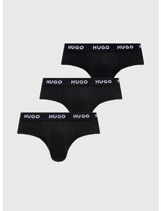 Slip gaćice HUGO za muškarce, boja: crna