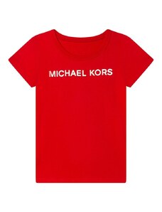 Dječja pamučna majica kratkih rukava Michael Kors boja: crvena
