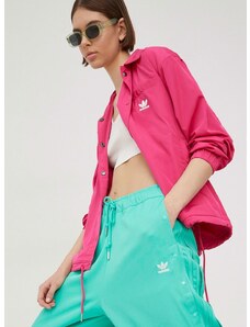 Jakna adidas Originals Always Original za žene, boja: ružičasta, za prijelazno razdoblje, oversize