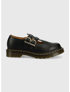 Kožne cipele Dr. Martens za žene, boja: crna, ravna potpetica, DM12916001.8065.Mary-Black.Smth