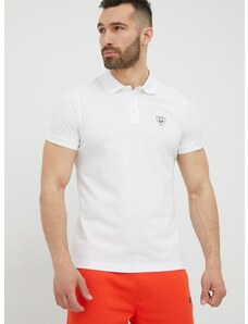 Pamučna polo majica Rossignol boja: bijela, jednobojni model