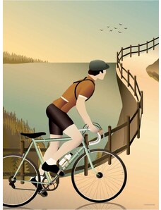 Vissevasse Plakat Cycling The Hulls 50x70 cm