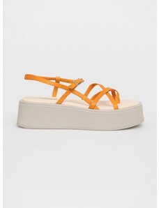 Kožne sandale Vagabond Shoemakers Courtney za žene, boja: narančasta