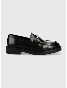 Kožne mokasinke Vagabond Shoemakers Alex W za žene, boja: crna, ravna potpetica