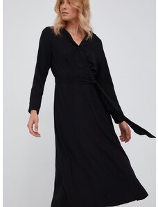Haljina Lauren Ralph Lauren boja: crna, midi, širi se prema dolje