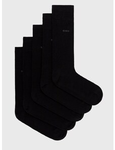 Čarape BOSS (3-pack) za muškarce, boja: crna