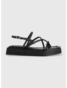 Kožne sandale Vagabond Shoemakers Evy za žene, boja: crna, s platformom