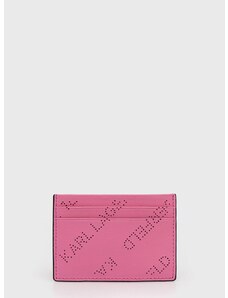 Etui za kartice Karl Lagerfeld za žene, boja: ružičasta