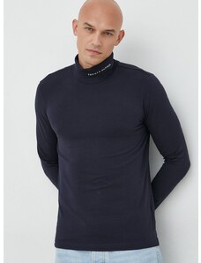 Majica dugih rukava Tommy Hilfiger za muškarce, boja: tamno plava, jednobojni model