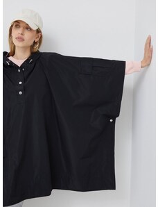 Jakna Lauren Ralph Lauren za žene, boja: crna, za prijelazno razdoblje, oversize