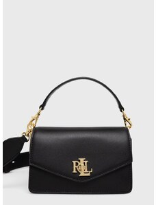 Kožna torba Lauren Ralph Lauren boja: crna