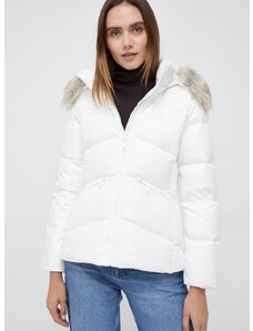 Pernata jakna Calvin Klein za žene, boja: bijela, za zimu