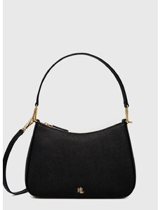 Kožna torba Lauren Ralph Lauren boja: crna