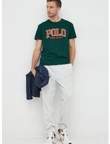 Donji dio trenirke Polo Ralph Lauren za muškarce, boja: siva, s aplikacijom