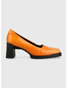 Kožne salonke Vagabond Shoemakers Edwina boja: narančasta, s debelom potpeticom