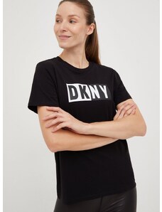 Majica kratkih rukava Dkny za žene, boja: crna