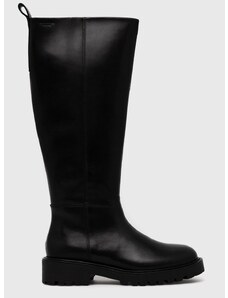 Kožne čizme Vagabond Shoemakers Kenova za žene, boja: crna, ravna potpetica