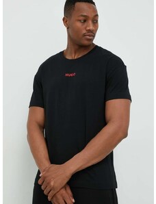 Majica kratkih rukava HUGO za muškarce, boja: crna, jednobojni model