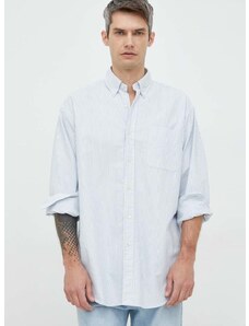 Pamučna košulja Polo Ralph Lauren za muškarce, boja: bijela, relaxed, o button-down ovratnikom