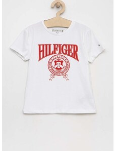 Dječja majica kratkih rukava Tommy Hilfiger boja: bijela