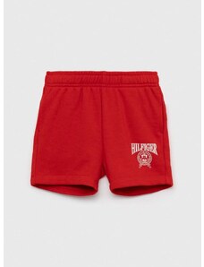 Dječje kratke hlače Tommy Hilfiger boja: crvena, podesivi struk