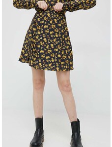 Suknja Tommy Hilfiger boja: žuta, mini, širi se prema dolje