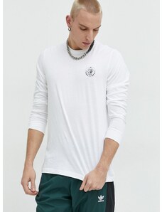 Pamučna majica dugih rukava adidas Originals x Disney boja: bijela, s tiskom