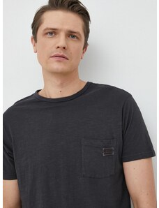 Pamučna majica Guess boja: crna, jednobojni model