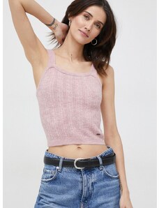 Top s dodatkom vune Pepe Jeans Tiana za žene, boja: ružičasta
