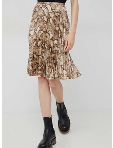 Suknja Lauren Ralph Lauren boja: smeđa, mini, širi se prema dolje