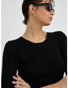 Vuneni pulover By Malene Birger za žene, boja: crna, lagani