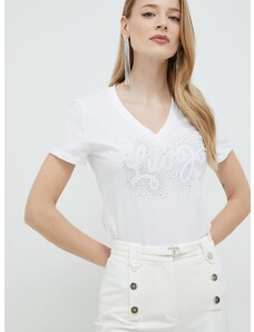 Pamučna majica Liu Jo boja: bijela