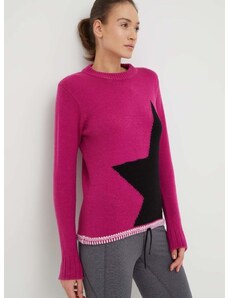 Vuneni pulover Newland za žene, boja: ružičasta