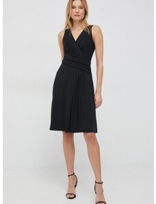 Haljina Lauren Ralph Lauren boja: crna, mini, širi se prema dolje