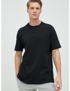 Pamučna majica adidas boja: crna, jednobojni model IC9793