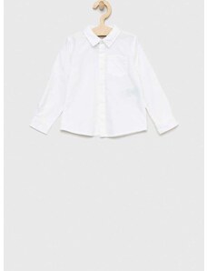 Dječja pamučna košulja Guess boja: bijela