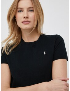 Majica kratkih rukava Polo Ralph Lauren za žene, boja: crna