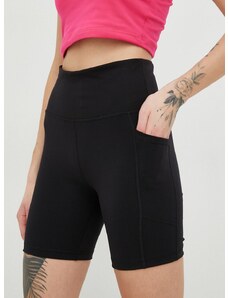 Kratke hlače Dkny za žene, boja: crna, glatki materijal, visoki struk