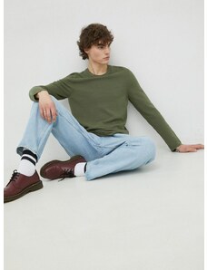 Pamučni pulover Marc O'Polo za muškarce, boja: zelena, lagani