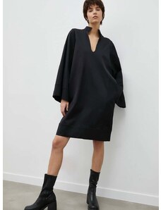 Vunena haljina By Malene Birger boja: crna, mini, oversize