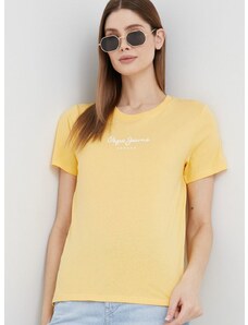 Pamučna majica Pepe Jeans Wendy boja: žuta