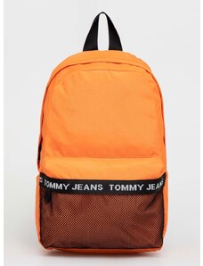 Ruksak Tommy Jeans za muškarce, boja: narančasta, veliki, s tiskom