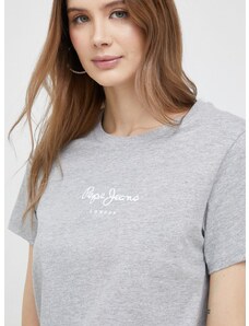 Majica kratkih rukava Pepe Jeans Wendy za žene, boja: siva