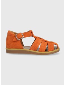 Pom D'api Dječje kožne sandale Calvin Klein boja: narančasta