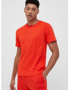Majica kratkih rukava Calvin Klein Performance za muškarce, boja: narančasta, melanž